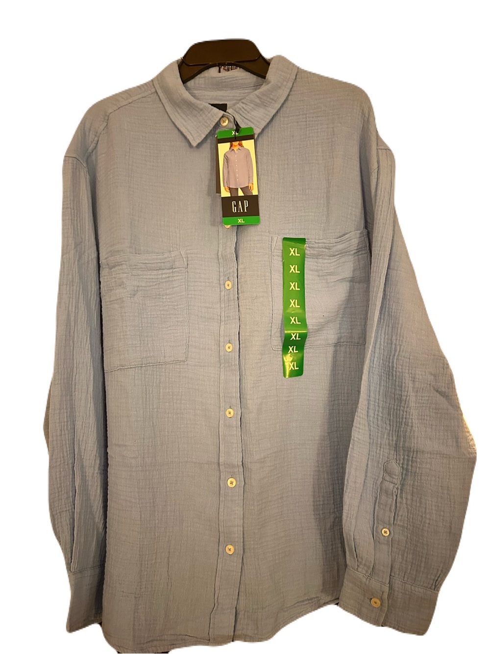 NWT GAP Woman’s Light Blue Button-Up Shirt - XL